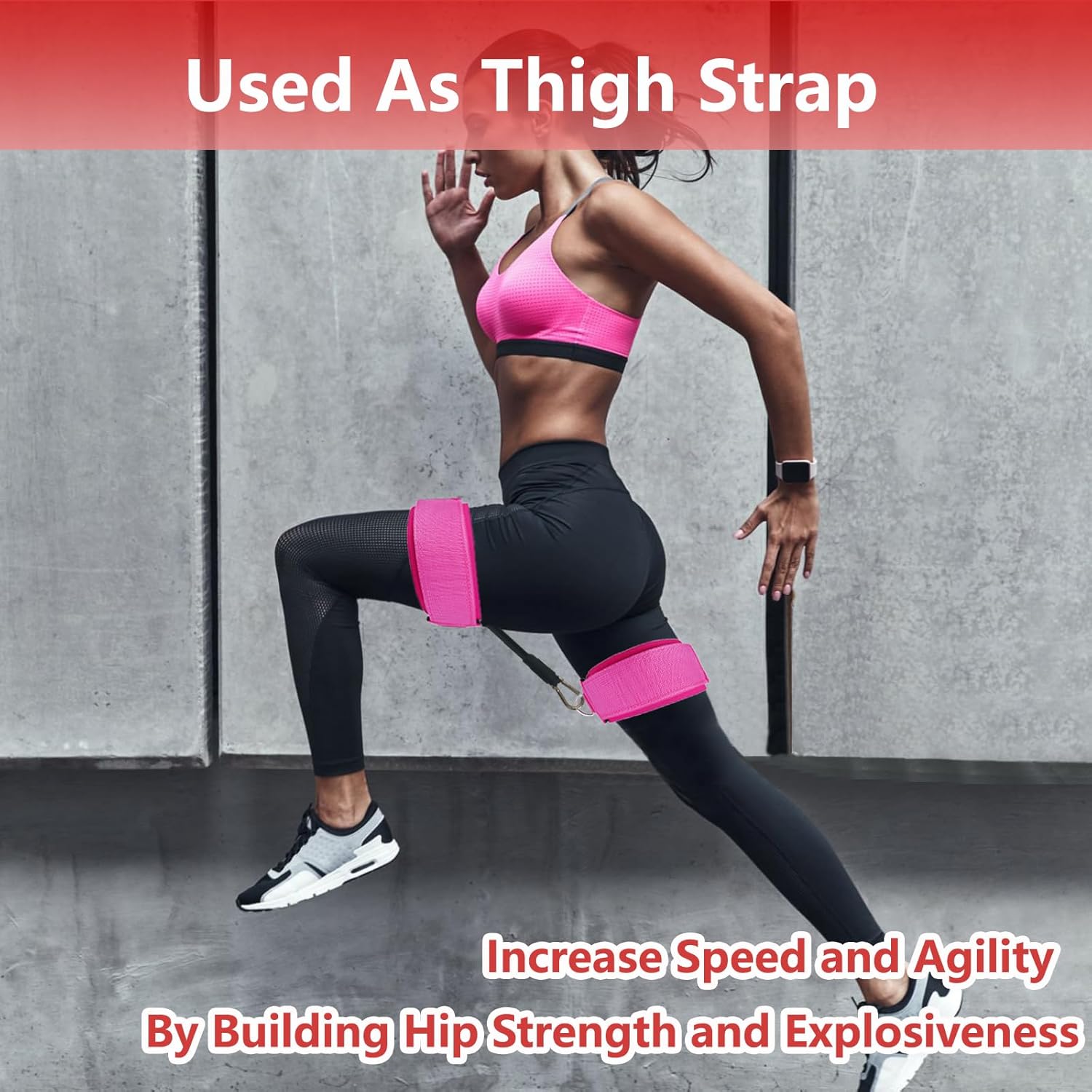 Skiennix Fitness Training Thigh Strap - Leg Ankle Wrist Straps for Cable Machines | Women's Resistance Belt