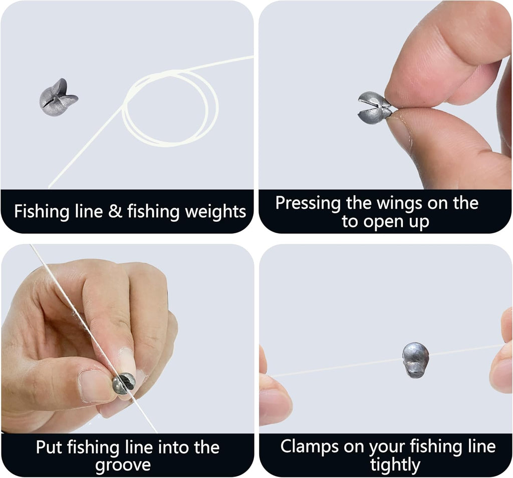 Split Shot Fishing Weights - Round Removable Sinkers for Fly & Bass Fishing | 6 Sizes Available