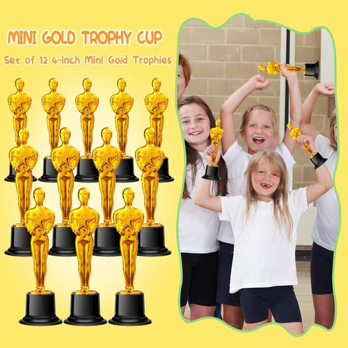 Mini Plastic Trophy Award - Hollywood Theme Party Decorations for Contests & Events | Small Size