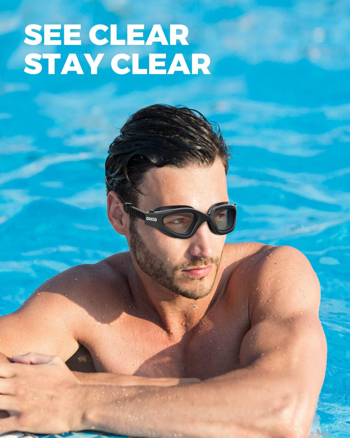 OMID Swim Goggles - P2 Lite Comfortable Anti-Fog Design for Adults & Youth | Perfect for Swimming