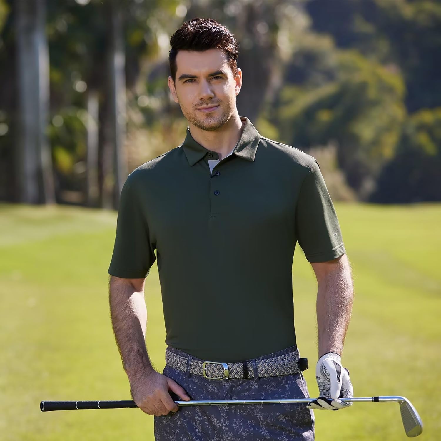 Skiennix Men's Golf Polo Shirt - Moisture-Wicking Dry Fit Performance | Short & Long Sleeve Options