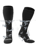 Gash Hao Waterproof Socks Hiking Gear Wading All-Weather Outdoor Sports Fishing Skiing Kayaking Camping Mens And Women（BLACK-L）
