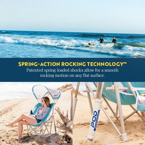 GCI Outdoor Pod Rocker Chair - Comfortable Outdoor Rocking Chair with Sunshade Canopy