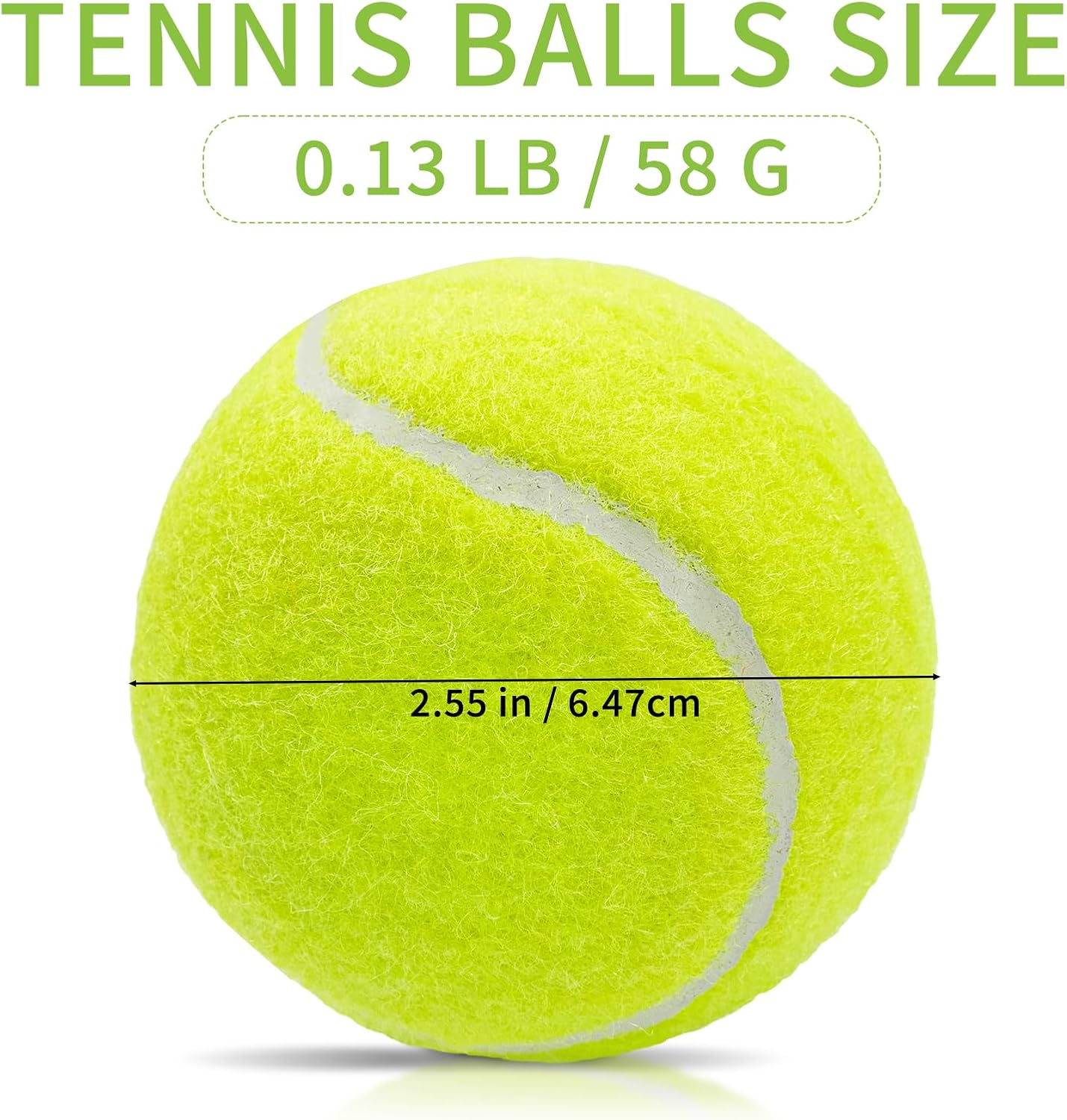 Skiennix Tennis Balls - High Elasticity Training Balls with Mesh Bag for Beginners & Pets | 16 Pack, 2.56 in Yellow
