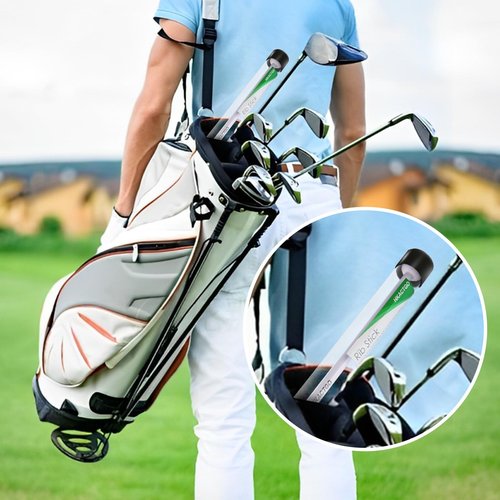 HKACTGO Rib Stick,Golf Training Swing Aid,Golf Training Aid,Chipping Training Aid,Golf Alignment Sticks,Rotation and Golf Wrist Hinge Trainer Fits Mens, Womens,Kids/Junior Clubs,White