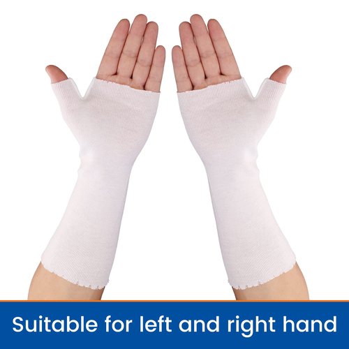 Willcom Hand Socks for Splint (Pack of 10) Wrist and Thumb Spica Wrap Liner,Arm Cast Cover Cotton Stockinette Sleeve for Under Brace for Women Men(Medium,3.23x12 inch)