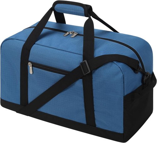 Apenze Small Gym Bag 18 inch Carry On Duffel Bag for Weekender Travel - Blue