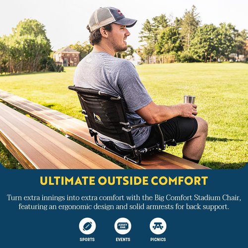 GCI Outdoor Comfort Chair - Portable Stadium Seat with Cushioned Support | Ideal for Events
