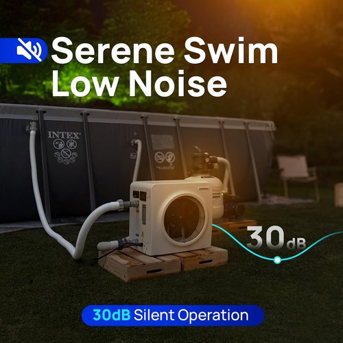 AQUASTRONG Swimming Pool Heat Pump - Electric Heater for Above Ground & Inground Pools Up to 5000 Gallons