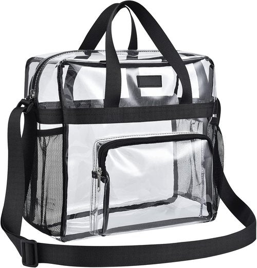 Bagenius Clear Tote Bag - Stadium Approved 12x6x12 Satchel with Shoulder Strap for Events | Durable & Stylish