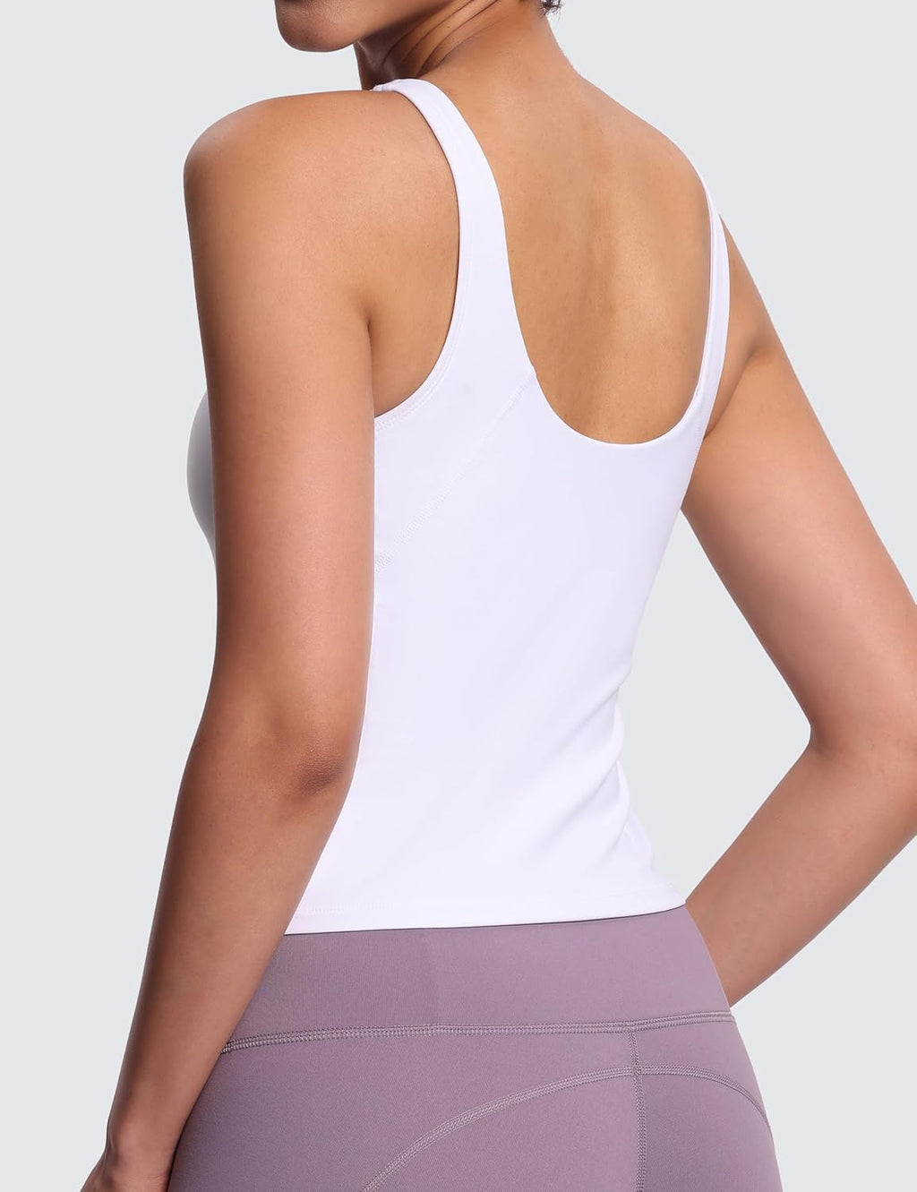 THE GYM PEOPLE Women's Longline Sports Bra - Wirefree Padded Yoga Tank Top for Comfort