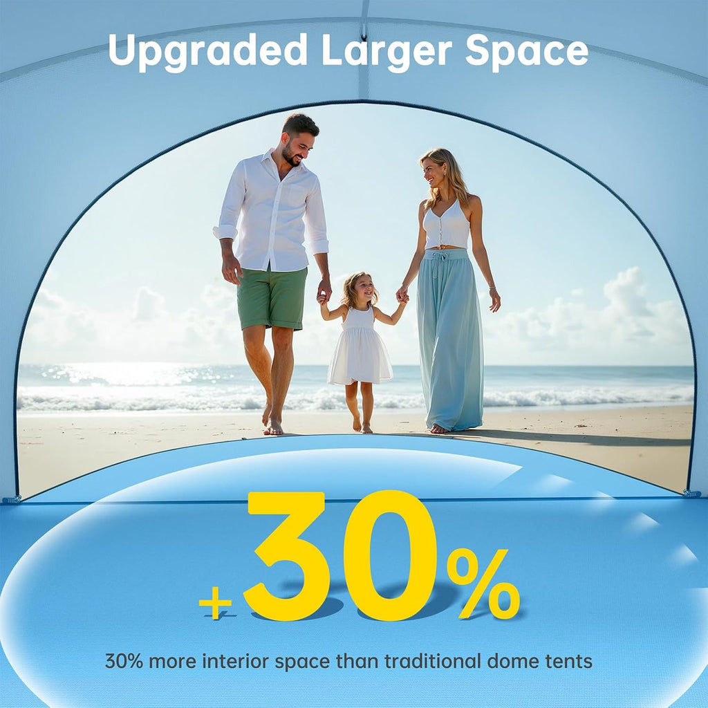 Raynesys Beach Tent - Portable Sun Shelter with UPF50+ UV Protection | Fits 1-3 People, Blue