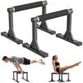 12" Wooden Parallel Bar and Dip Bar with Non-Slip Handles, Rock-Free Fitness Equipment for Handstands, L-Sits, Gymnastics and Strength Training for Home Gym, 600lbs Capacity
