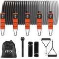VEICK Resistance Bands, Exercise Bands for Working Out with Handles, Elastic Workout Bands for Men Women, Exercising Bands for Strength Training Equipment at Home Gym