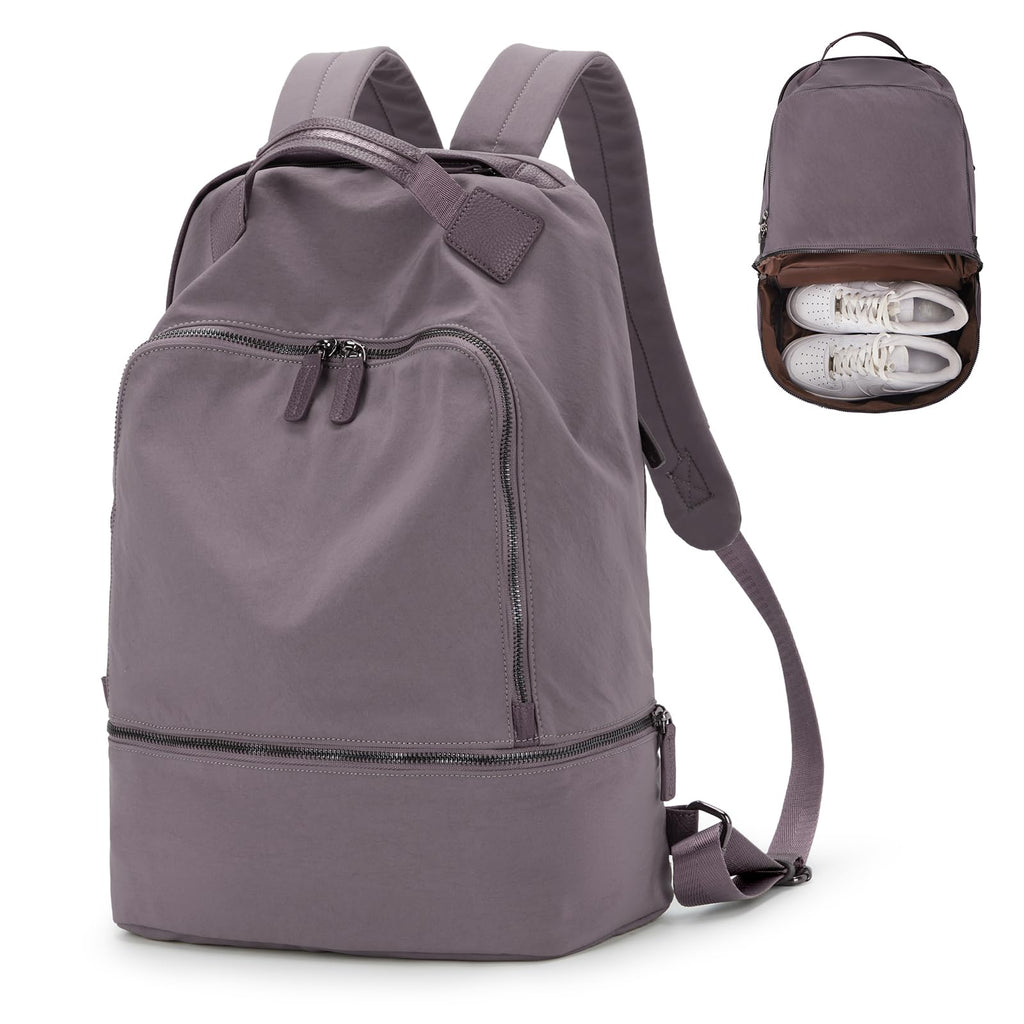 VENATIN Gym Backpack for Women Waterproof Small Gym Bag With Shoe Compartment Sports Essentials Cheer Backpack with Wet Dry Pocket,Purple
