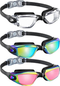 Skiennix Kids Swimming Goggles - Anti-UV, Anti-Fog, Leak-Proof | 3-Pack for Ages 6-16
