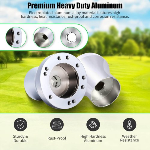 Club Car Golf Cart Steering Wheel Adapter Fit Club Car Precedent/Tempo/Onward Golf Carts Steering Wheel Mounting Adapter Hub, Fits 5/6 Hole Golf Cart Steering Wheel (Silver)