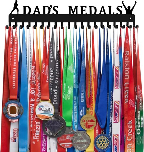 Medal Hanger Display - She Believed She Could | Personalized Steel Medal Holder for 63+ Awards