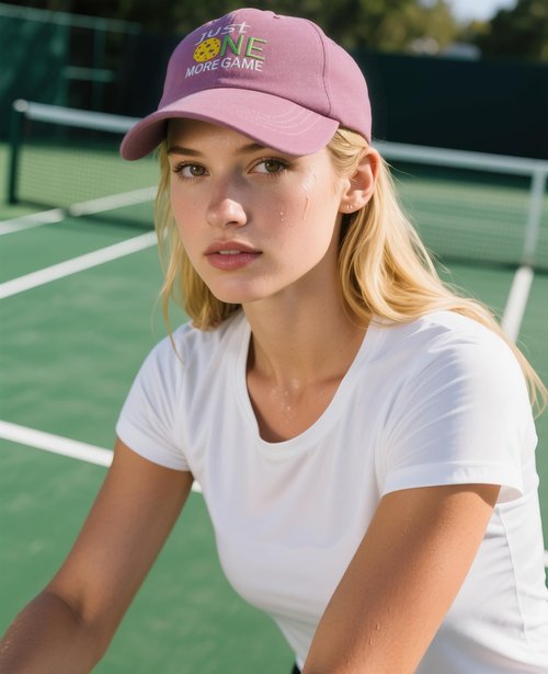 Pickleball Hat - Pickleball Gifts for Men Women - Washed Adjustable Embroidered Baseball Cap with Gift Box Pink
