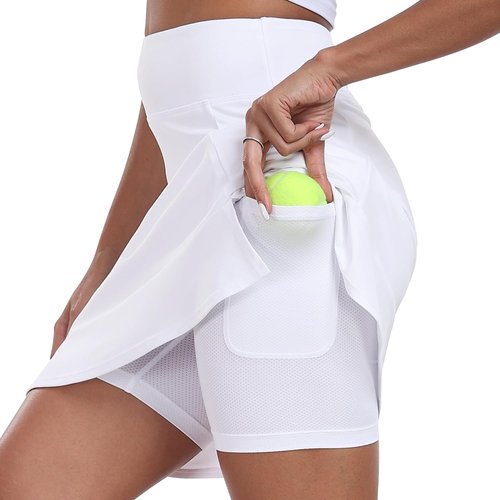 MoFiz Women's Golf Skorts - 20" Knee Length Athletic Tennis Skirts with 4 Pockets | Casual Summer Workout