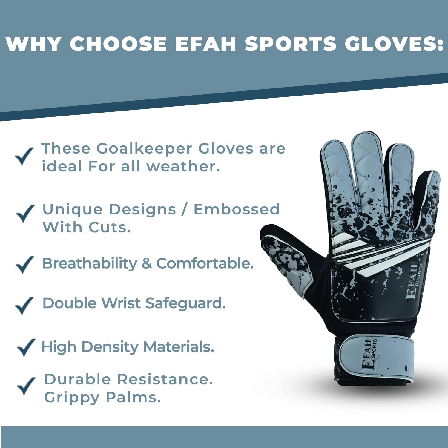 Skiennix Soccer Goalkeeper Gloves - Strong Grip for Kids & Youth | Durable Football Goalie Gear