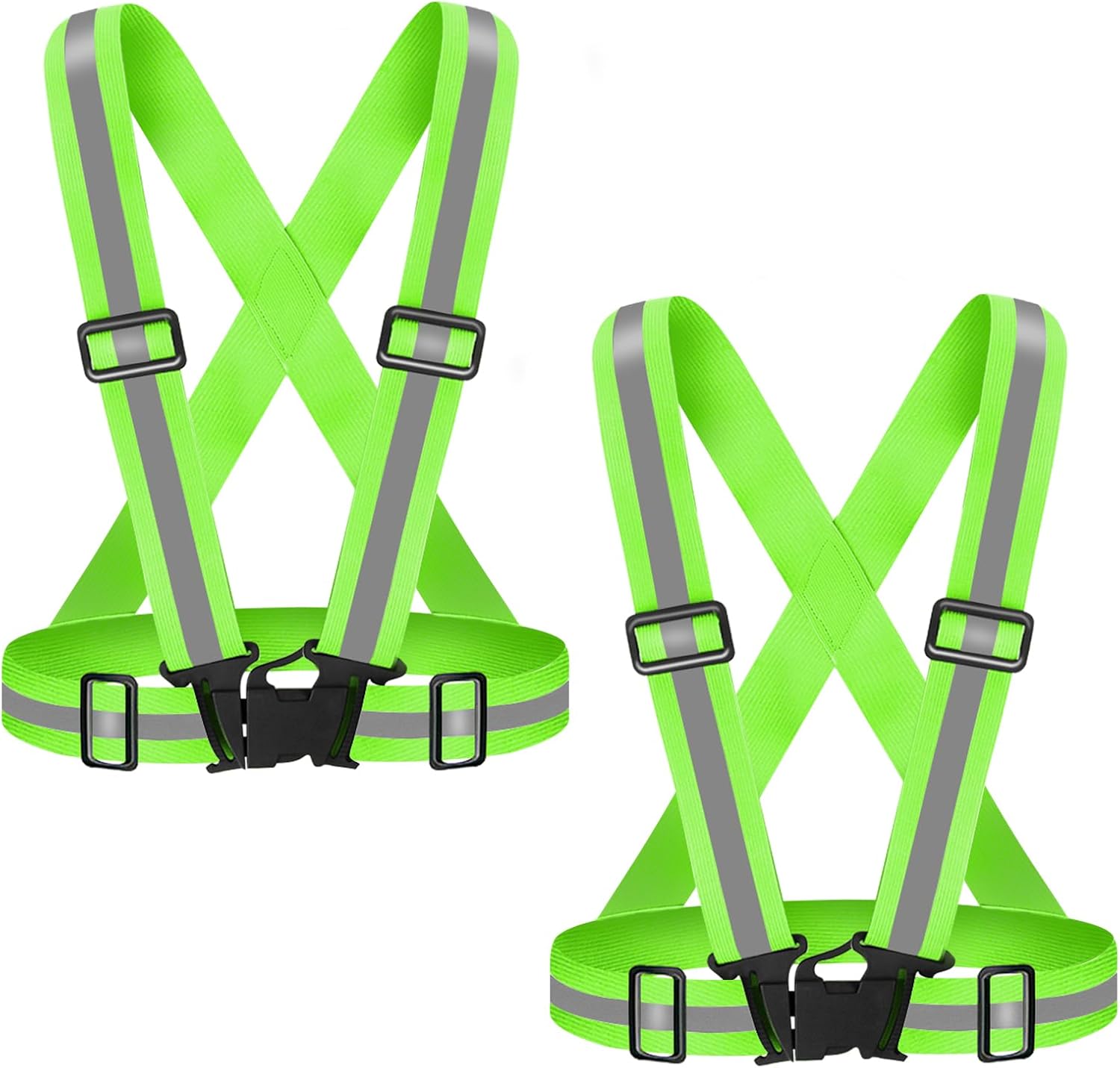 Skiennix High Visibility Reflective Vest - Adjustable Safety Gear for Running, Walking & Night Cycling