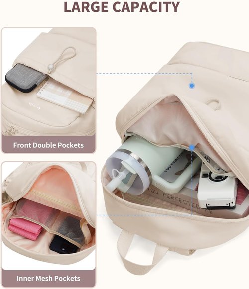 Ceneda Gym Backpack for Women - Stylish Bag with Shoe Compartment, Wet Pocket & Tumbler Strap