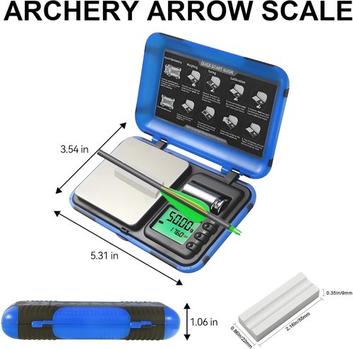 Archery Scale - Dual Unit HD Display LCD Digital Pocket Arrow Scale | 200g x 0.01g Precision