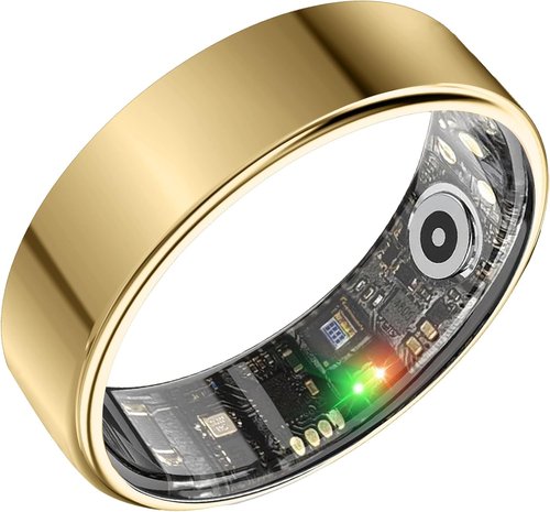 BENIO Gen 2 Smart Ring - Fitness Tracker with Step, Sleep, Blood Oxygen & Heart Rate Monitor | Size 8.5, Gold