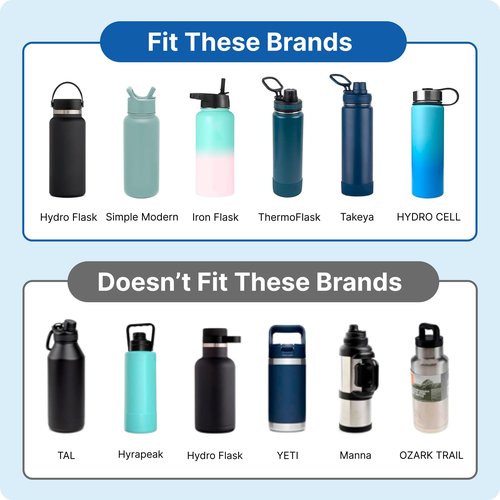 Prurex Straw Lid - Replacement Cap for Hydro Flask 12/16/18/20/32/40/64 oz Wide Mouth Bottles - with Weaving Handle, Fits Thermoflask & Iron Flask(2 Pack)