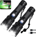 MILAOSHU Rechargeable Flashlights 90,000 High Lumens - 2 Pack, Super Bright LED Flash Light with 5 Modes, 12 Hour Brightest Waterproof Handheld Flashlight for Home, Camping