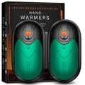 Hand Warmers Rechargeable 2 Pack, Pocket Hand Warmers with AI Control, 3-Temp Setting, 24 Hours Safe Heat, Electric Hand Warmers Fit Gloves for Skiing, Fishing, Hunting, Women Xmas Gifts (Green)