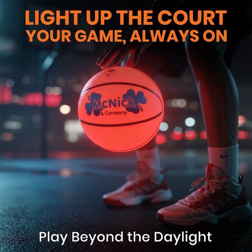 Glow in The Dark Basketball Net - LED Lighted Heavy Duty Nylon Hoop Net for Outdoor Use | All-Weather, Anti-Whip Design
