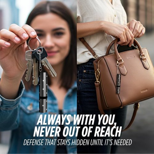 Guard Dog Security Electra Mini Stun Gun Lipstick | Discreet Self-Defense Keychain with Flashlight