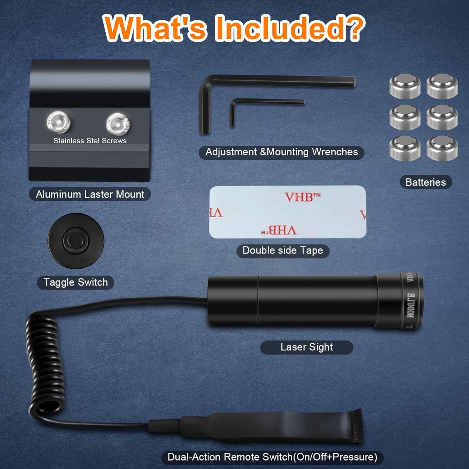 Skiennix Laser Sight - Red Dot Beam for Gel Ball Blasters & Bug Salt Gun | Includes 2 Battery Sets