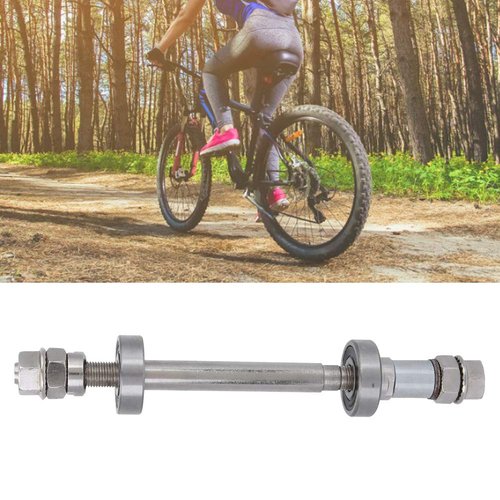 Bicycle Wheel Hub Axle, Metal Road Bike Wheel Hub Axle Front Rear Solid Shaft Lever, BMX Bike Repair Tool Accessories, for Mountain BMX Bike (Rear axle 18cm)