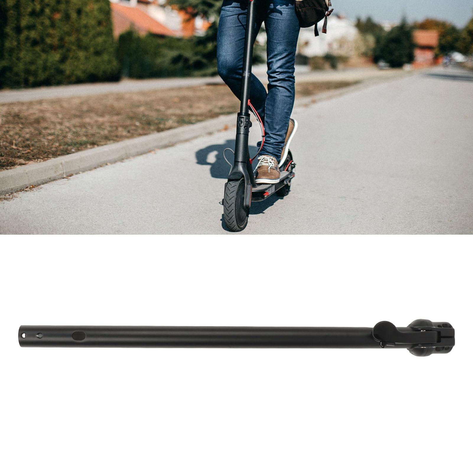 Pyhodi Electric Scooter Folding Pole Rod for M365, Aluminum Alloy Electric Scooter Parts with Quick Release Mount Base, Adjustable Design Easy to Install Folding Pole Rod Replacement