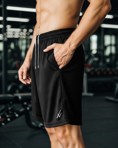 NY Threads Men's Athletic Shorts - Quick Dry Lightweight Running & Gym Shorts with Pockets (2 Pack)