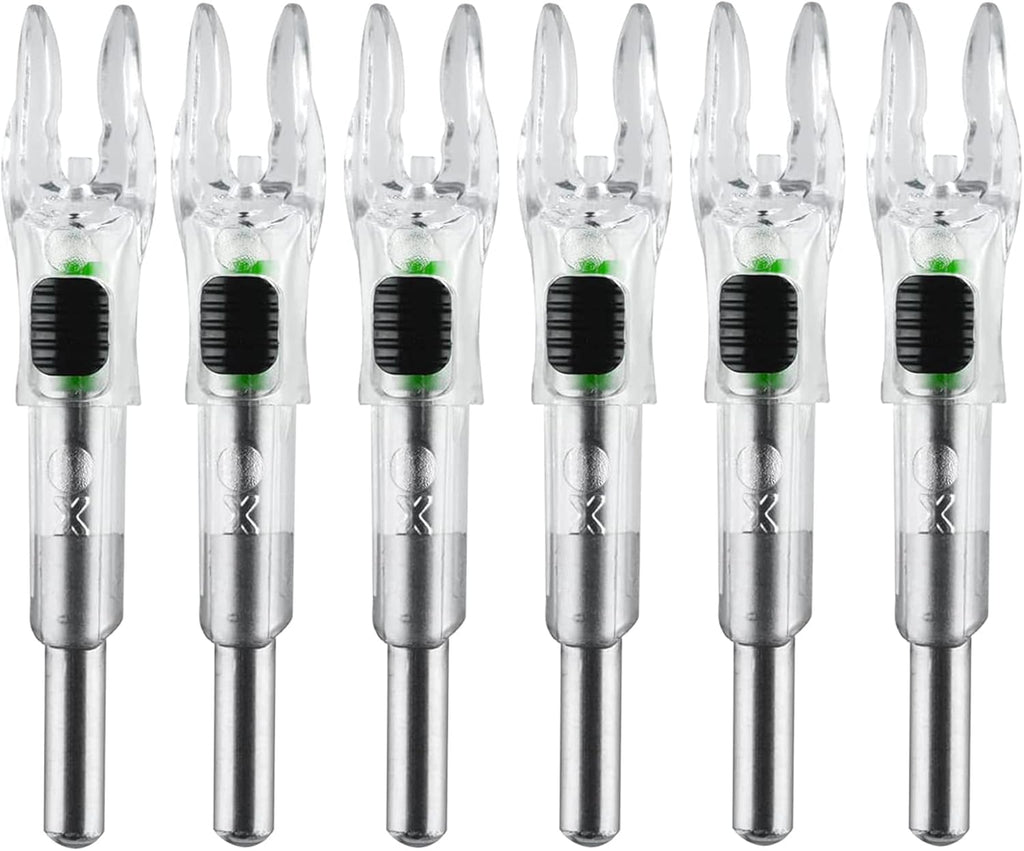 Skiennix Lighted Arrow Nocks - High-Visibility LED with ON/OFF Switch | Fits .204-.246 Diameter (6PCS)