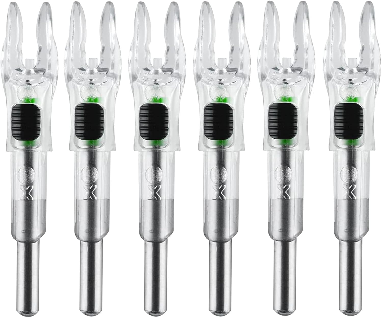 Skiennix Lighted Arrow Nocks - High-Visibility LED with ON/OFF Switch | Fits .204-.246 Diameter (6PCS)