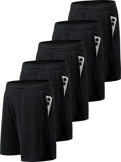 BVNSOZ Men's Athletic Shorts - Quick Dry Workout Shorts with Pockets & Elastic Waistband