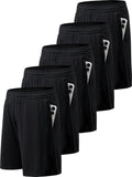 BVNSOZ Men's Athletic Shorts with Pockets - 5 Pack Black, 10" Inseam
