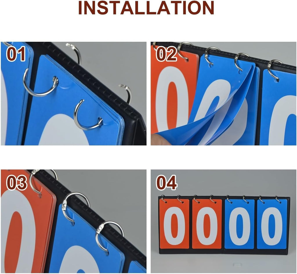 Scoreboard | 1 Pack Baseball Scorebook with 4-Digital Score Keeper for Basketball, Volleyball & Tennis