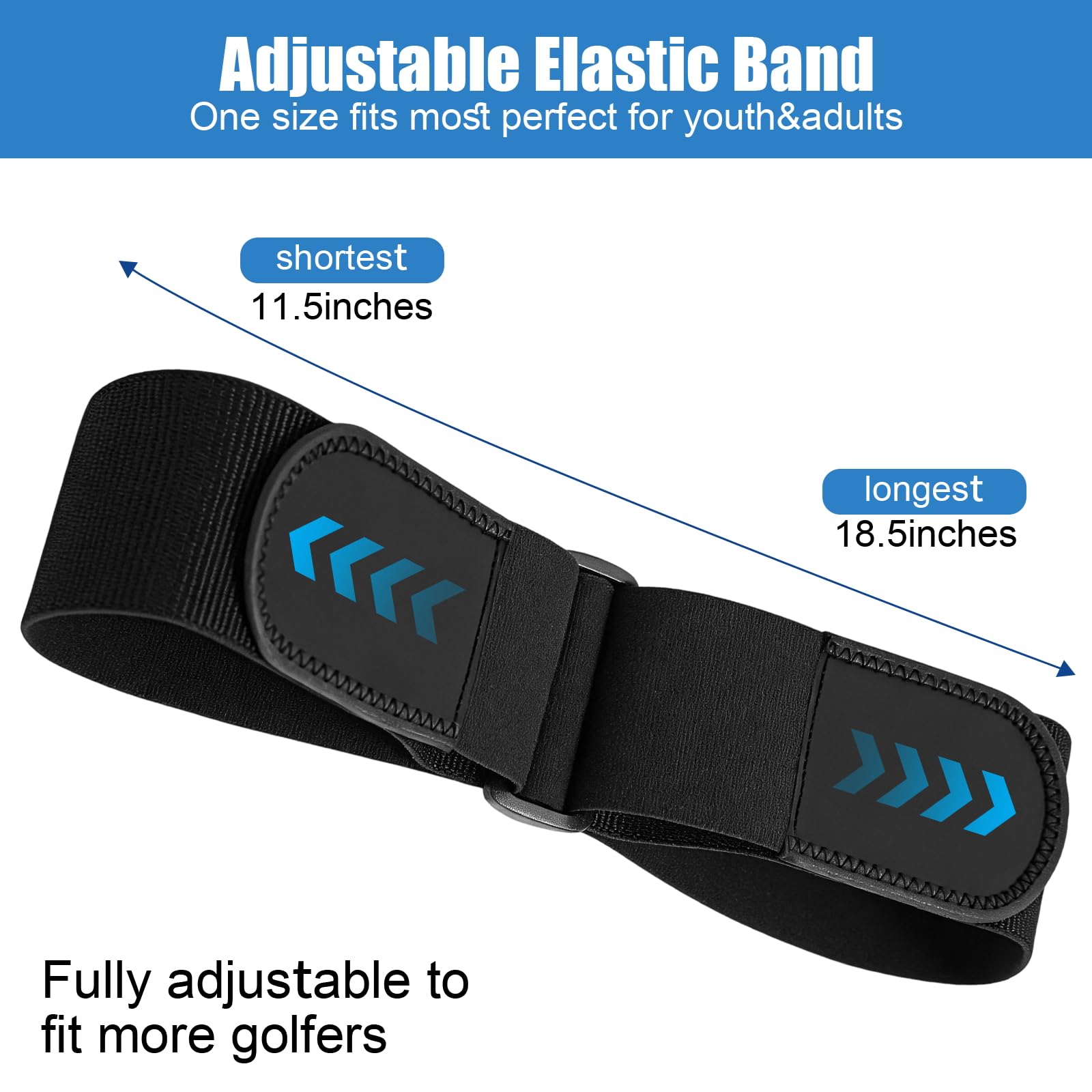 TOTITOM Golf Swing Training Aid- Adjustable Swing Correcting Arm Band, Swings Path Control for Enhance Muscle Memory & Connection, Golf Trainer for Right & Left-Handed Players