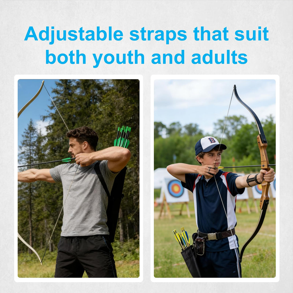 NRJSSCC Arrow Quiver, Archery Arrow Holder & Back Hip Quivers for Arrows, Adjustable Archery Equipment for Recurve & Compound Bow Target Practice and Hunting Accessories, Elegant Black