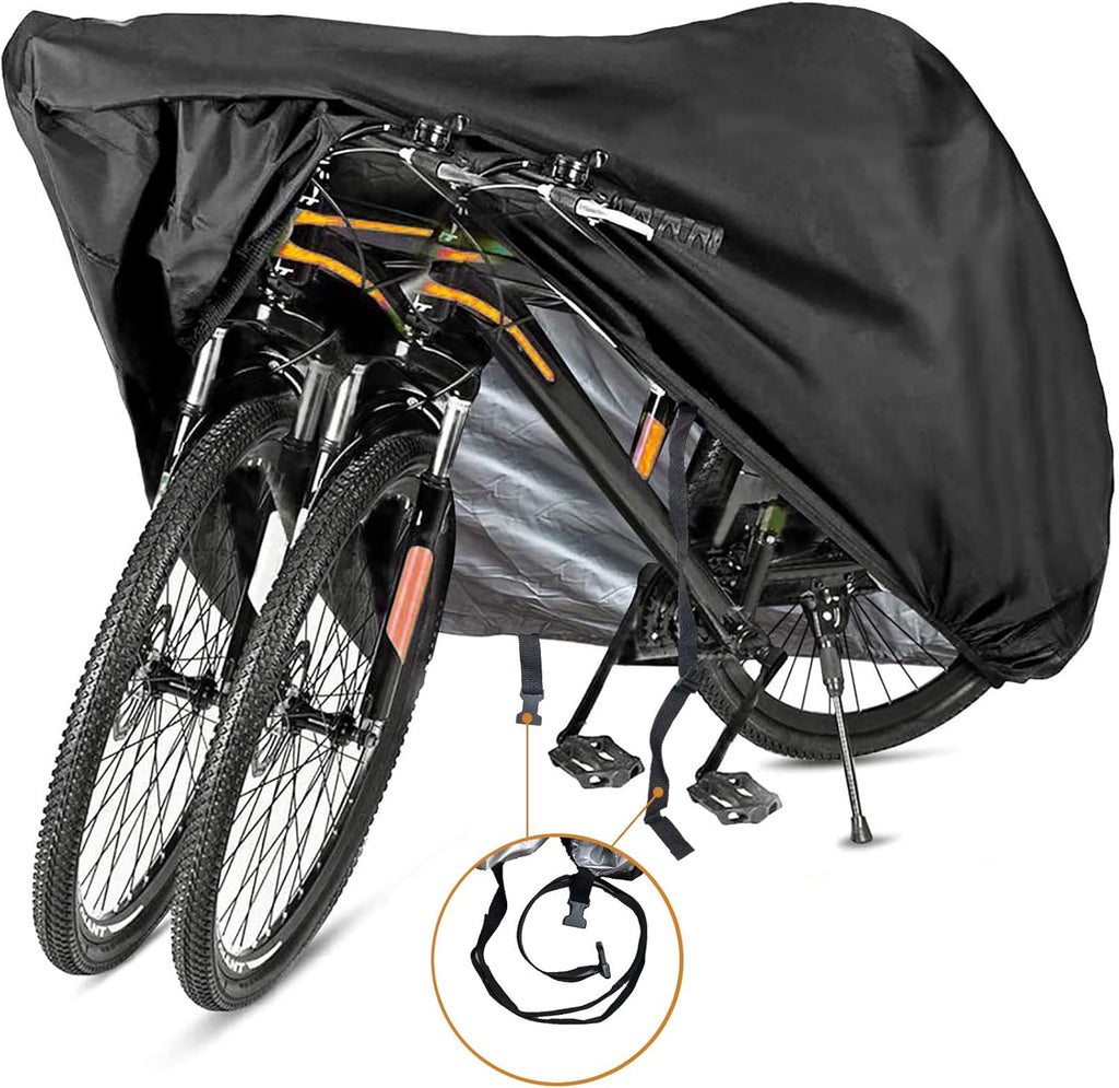 Szblnsm Bike Cover - Waterproof Outdoor Bicycle Protection for 1-3 Bikes | Heavy-Duty 420D Ripstop Material