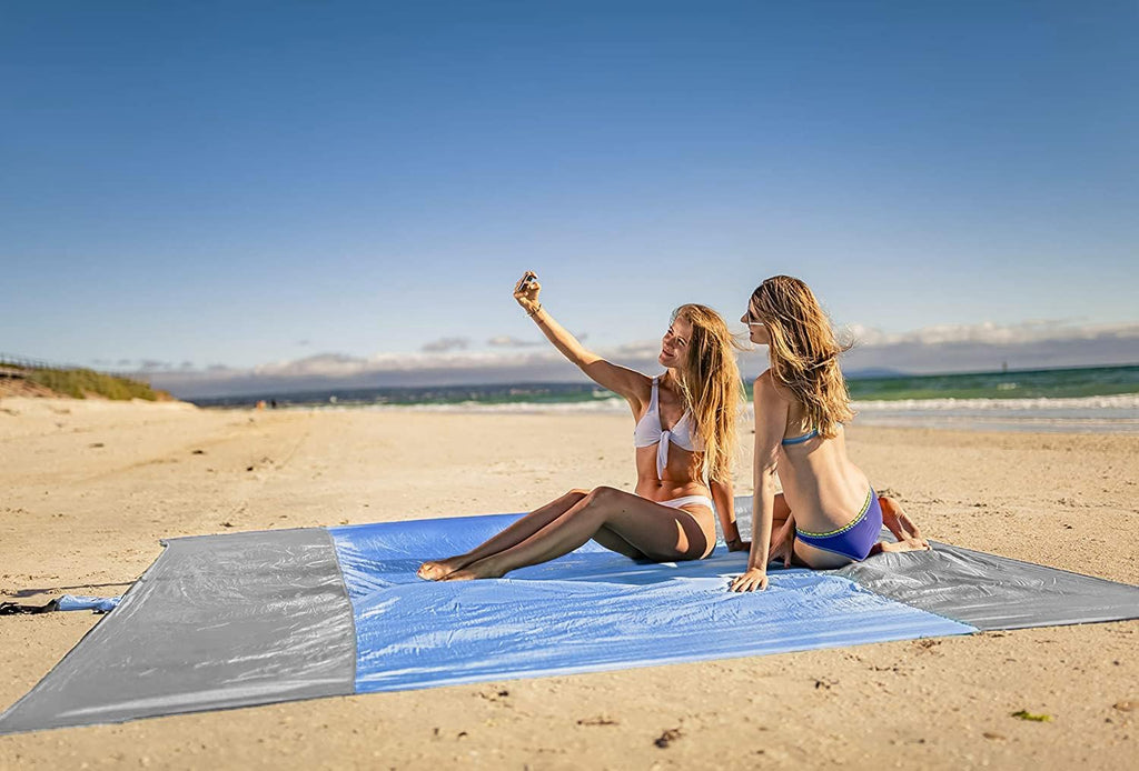 WEKAPO Beach Blanket - Extra Large Sandproof & Waterproof Mat | Quick Drying for Vacation, Picnic & Camping