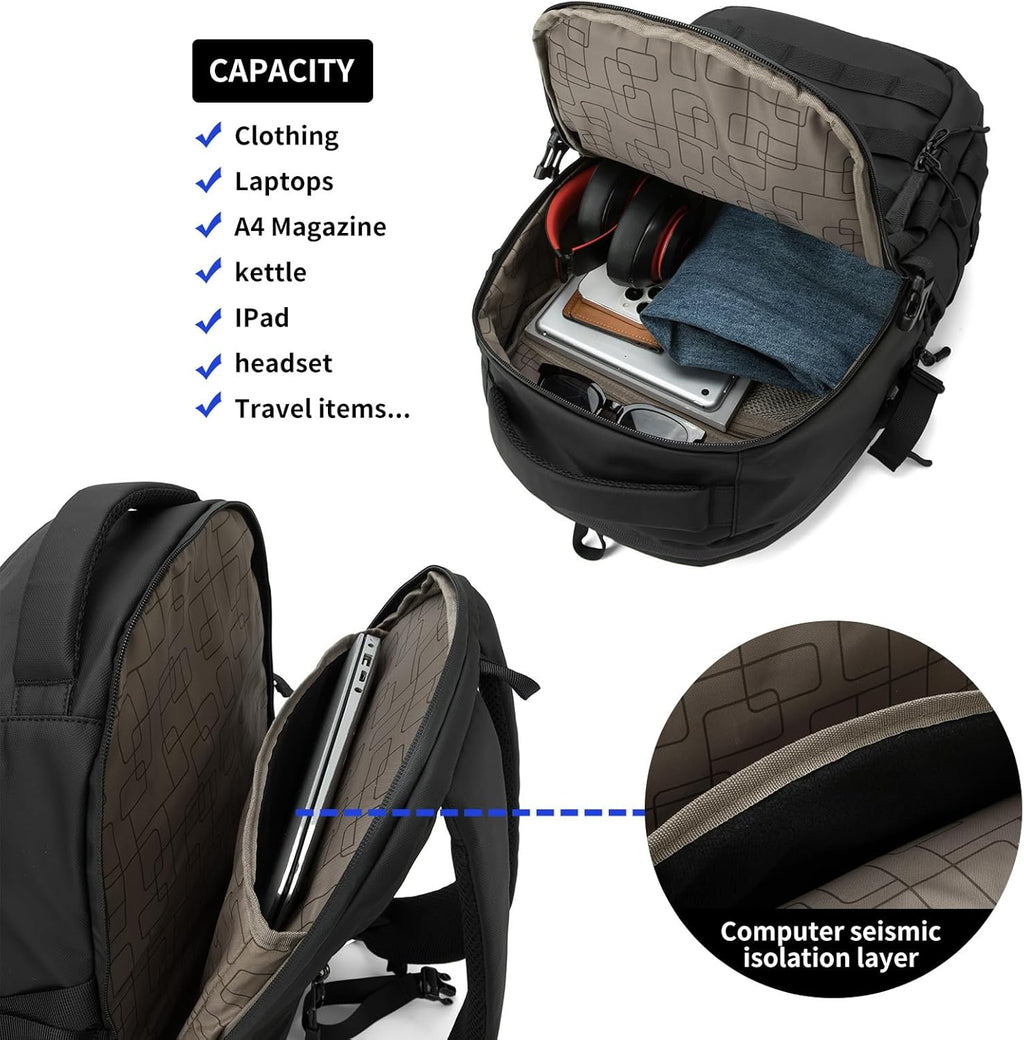 Wotony Tactical Backpack - Military-Grade Assault Bag for Men | Compact Black Design