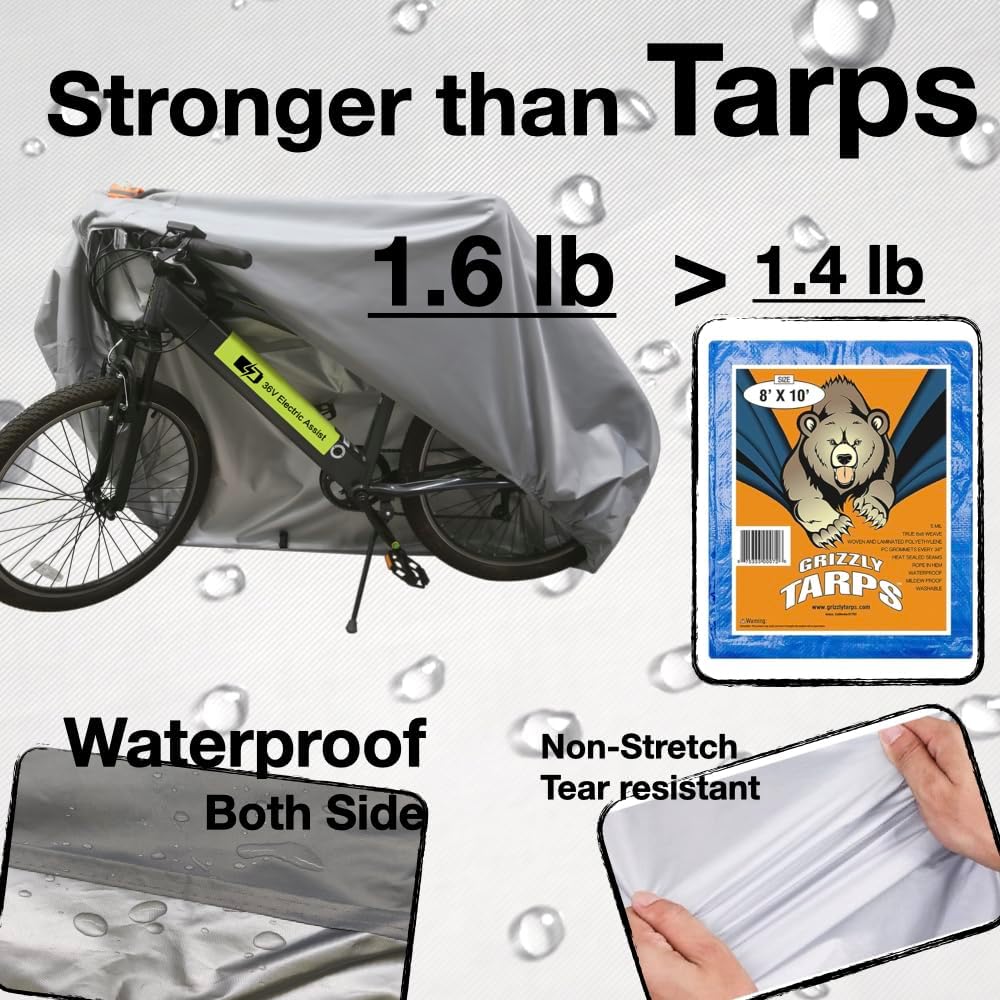 Urby Heavy Duty Bicycle Cover - Waterproof & Heat Resistant | Ideal for Electric Bikes, Large Size (29")