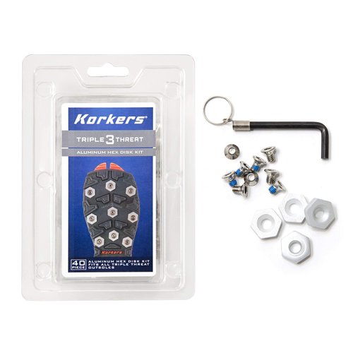 Korkers Triple Threat Aluminum Hex Discs with Screws - 40 Pack
